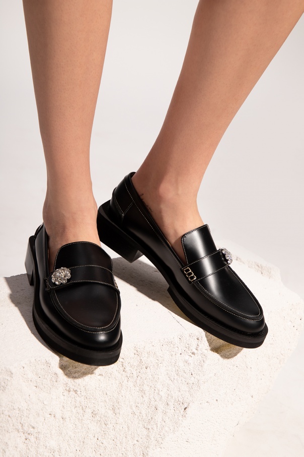 Leather loafers Ganni - Flat Toe Women'S Classic Heeled